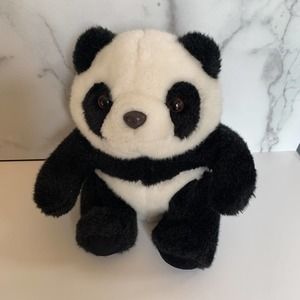 LongBo Panda Bear Plush Stuffed Animal Long Bo Black & White PB4